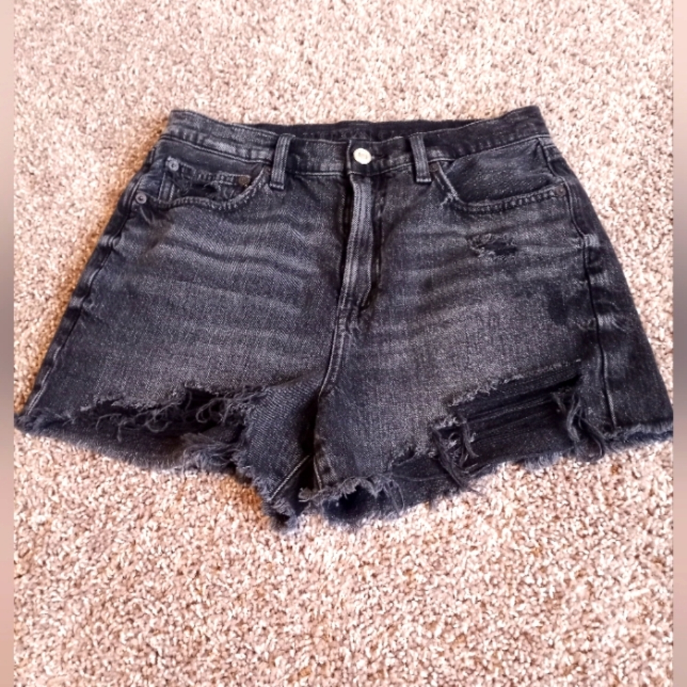 Women's Black Denim Shorts